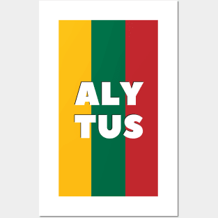 Alytus City in Lithuanian Flag Vertical Posters and Art